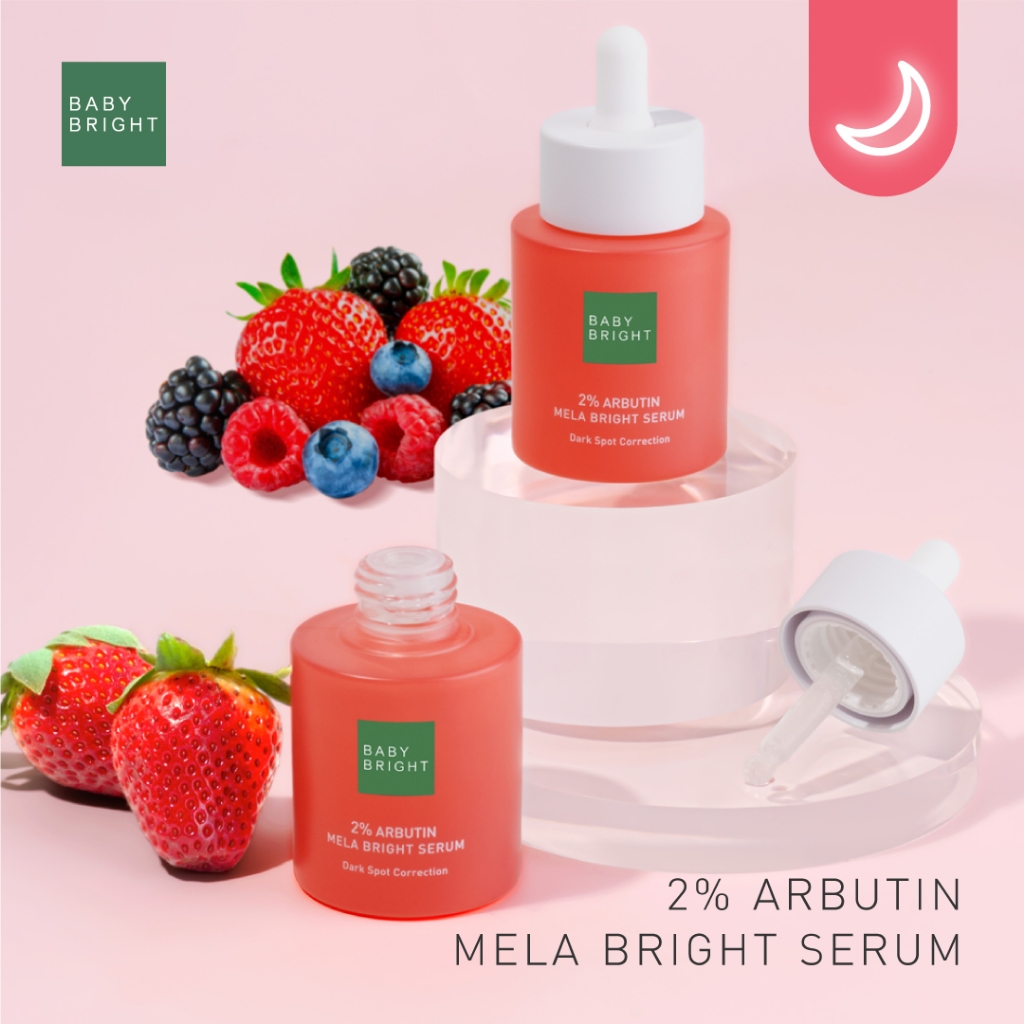 เซรั่มบำรุงผิวหน้า Baby Bright 2% Arbutin Mela Bright Serum Dark Spot Correction