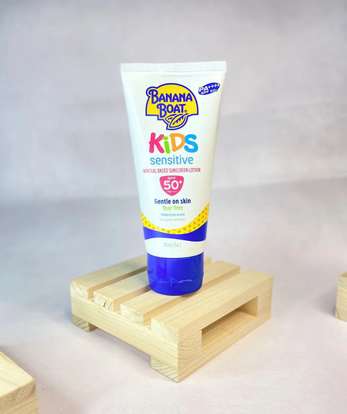โลชั่นกันแดด Banana Boat Kids Sensitive Mineral Based SunScreen Lotion SPF50+ PA++++