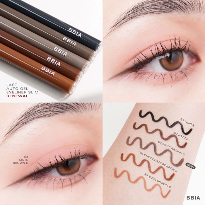 อายไลเนอร์ Bbia Last Auto Gel Eyeliner Slim Renewal