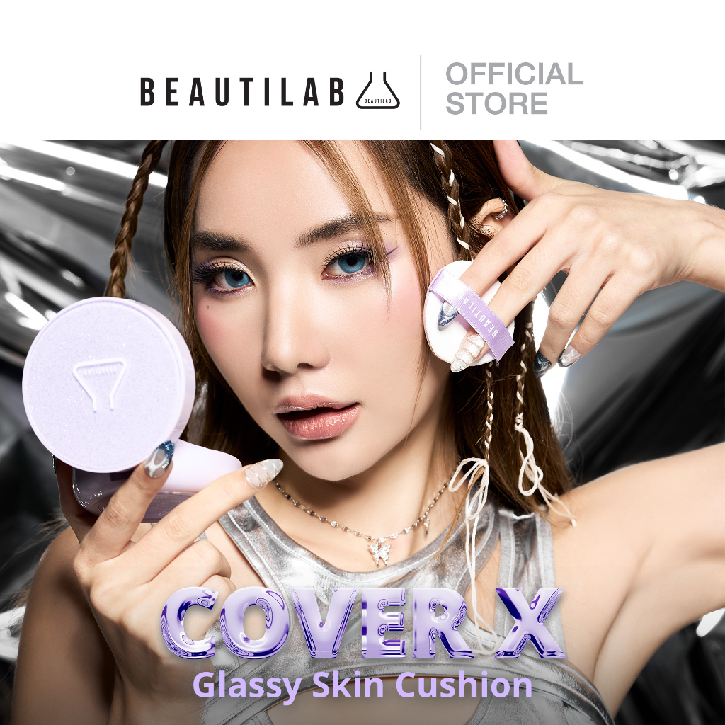 คุชชั่นเนื้อ Semi-Matte ปกปิด คุมมัน ฟินิชผิวโกลว์มีมิติ BEAUTILAB CoverX Glassy Skin Cushion