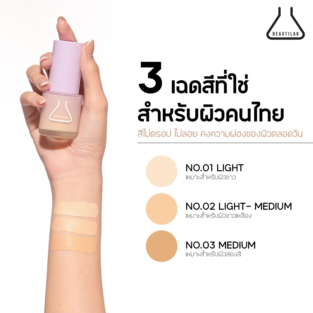 รองพื้น Beautilab A2P Semi-Matte Long Lasting Coverage Foundation SPF50 PA++++