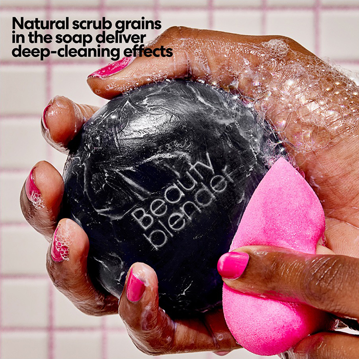 สบู่ก้อนทำความสะอาดฟองน้ำและแปรงแต่งหน้า Beautyblender Tool Scrub Blendercleanser