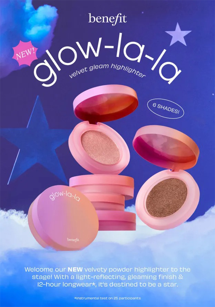 ไฮไลท์ Benefit Cosmetics Glow-La-La Highlighter