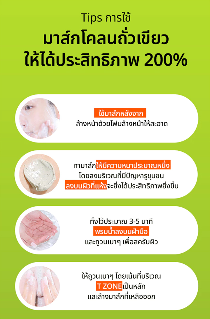 มาส์กโคลนถั่วเขียว Beplain Mung Bean Pore Clay Mask