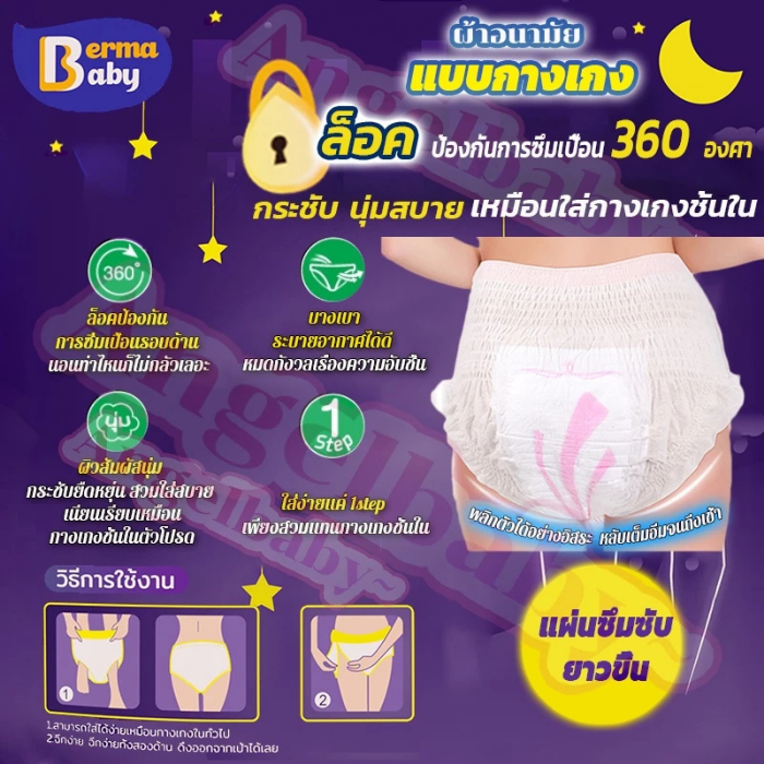 ผ้าอนามัยแบบกางเกงสำหรับคุณแม่ Berma Baby Panty-Style Sanitary Napkins ผ้าอนามัยแบบกางเกงสำหรับคุณแม่ Berma Baby Panty-Style Sanitary Napkins