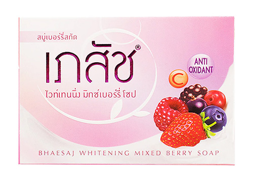 สบู่ก้อน Bhaesaj Whitening Mixed Berry Soap