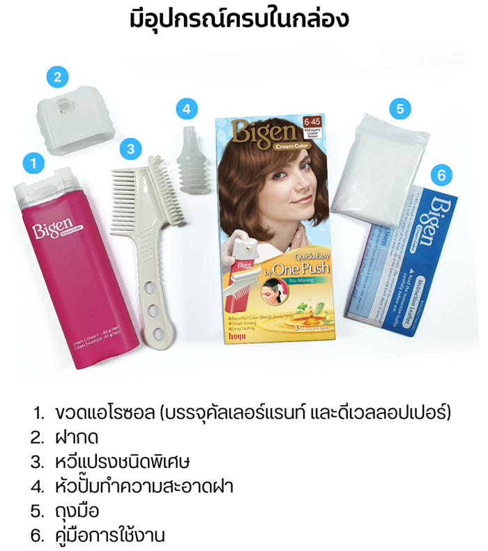 ครีมเปลี่ยนสีผม Bigen Cream Color ONE PUSH