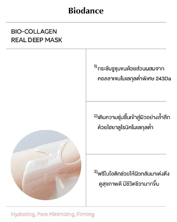 แผ่นมาส์กหน้า BIODANCE Bio Collagen Real Deep Mask