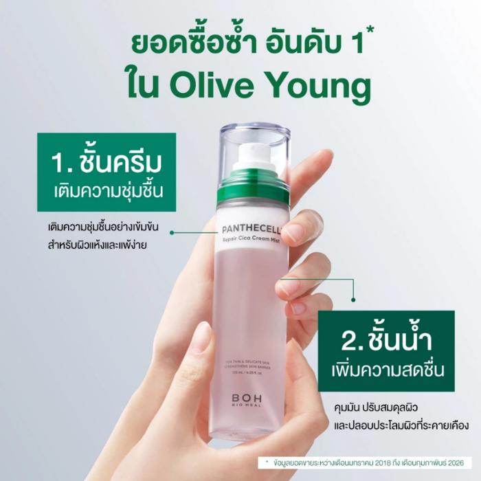 ครีมมิสต์ Bioheal Panthecell™ Repair Cica Cream Mist ครีมมิสต์ Bioheal Panthecell™ Repair Cica Cream Mist