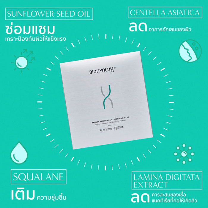 มาส์ก Biohyalux Barrier Repairing And Restoring Mask