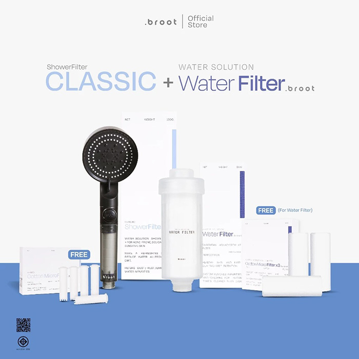 ฝักบัวกรองน้ำ Broot Classic Shower Filter