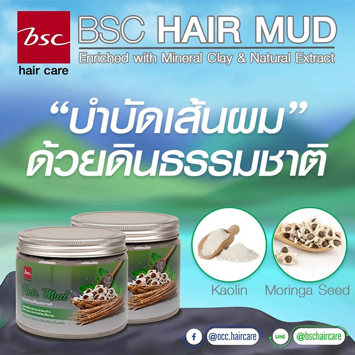 โคลนหมักผม BSC Hair Mud