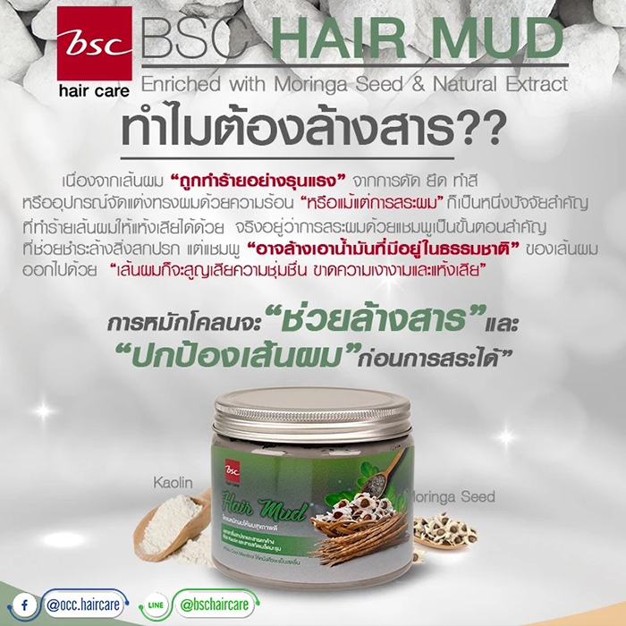 โคลนหมักผม BSC Hair Mud