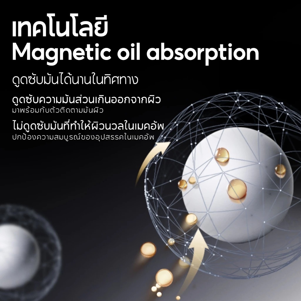 แป้งพัฟคุมมัน CARSLAN Black Magnet Soft Mist Powder