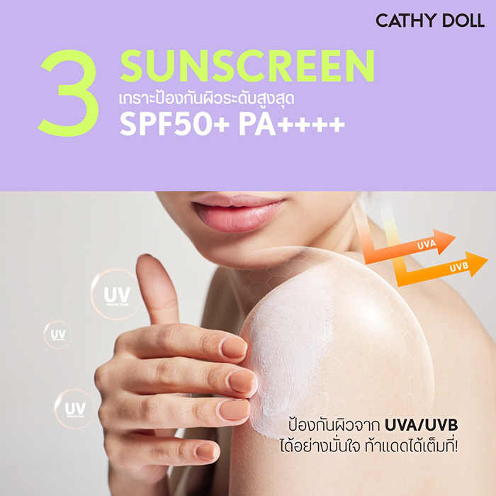 กันแดดไพรเมอร์ Cathy Doll CC Body Sun Primer SPF50+ PA++++
