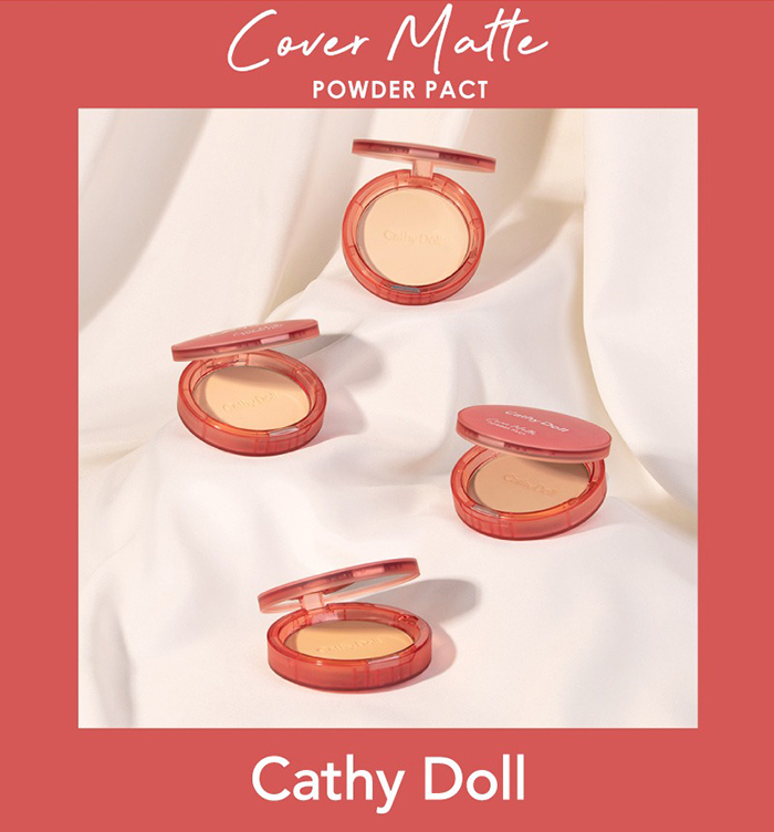 แป้งผสมรองพื้น Cathy Doll Cover Matte Powder Pact SPF30 PA+++