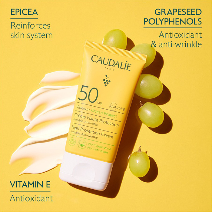 กันแดด Caudalie Vinosun High Protection SPF 50 Cream