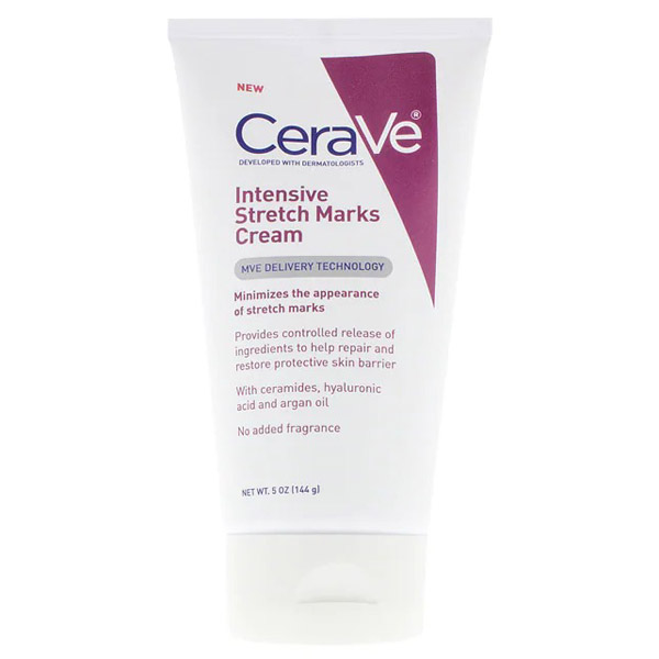 CeraVe Intensive Stretch Marks Cream ครีมลดรอยแตกลาย ช่วยเข้าฟื้นบำรุงผิวแตกลาย เพิ่มความยืดหยุ่นให้กับผิว