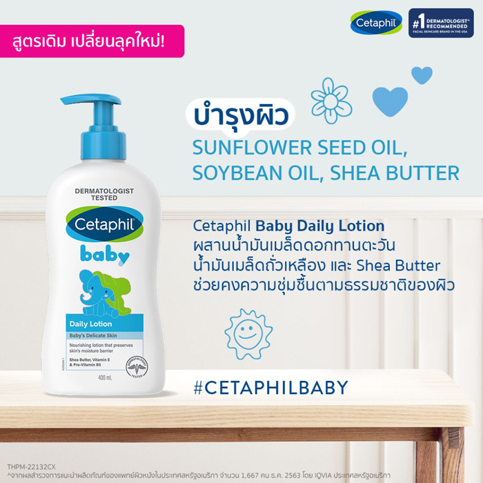 โลชั่นบำรุงผิวเด็ก Cetaphil Baby Daily Lotion