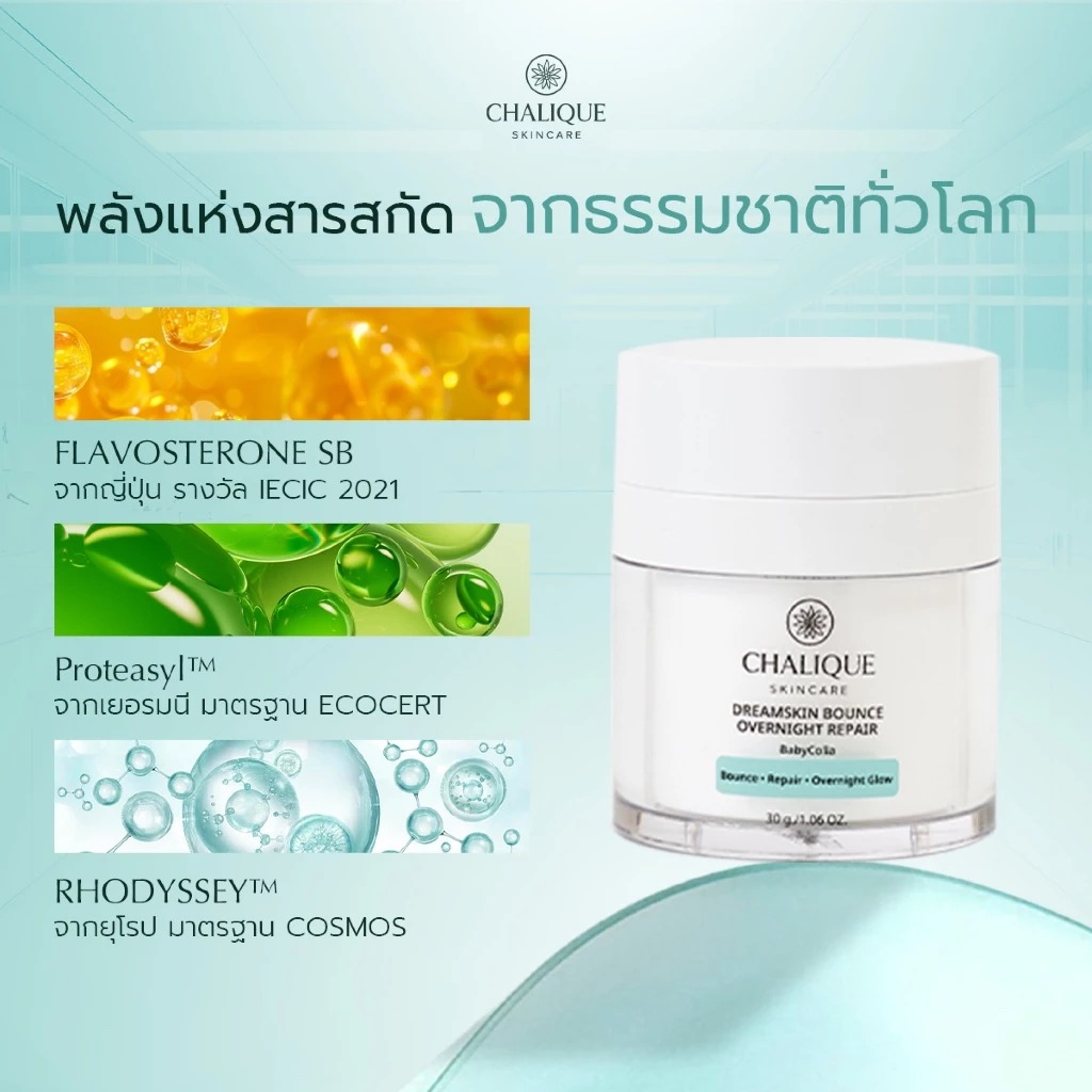 ครีมปั๊มหน้าเด้ง Chalique DreamSkin Bounce Overnight Repair ครีมปั๊มหน้าเด้ง Chalique DreamSkin Bounce Overnight Repair