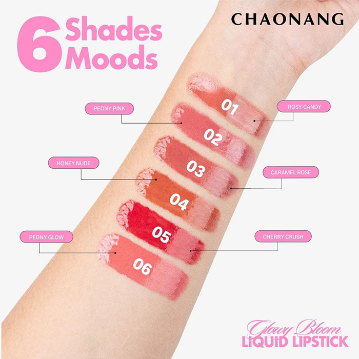 ลิปสติก Chaonang Glowy Bloom Liquid Lip