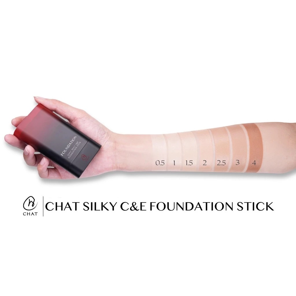 รองพื้นสติ๊ก CHAT Silky C&E Foundation Stick