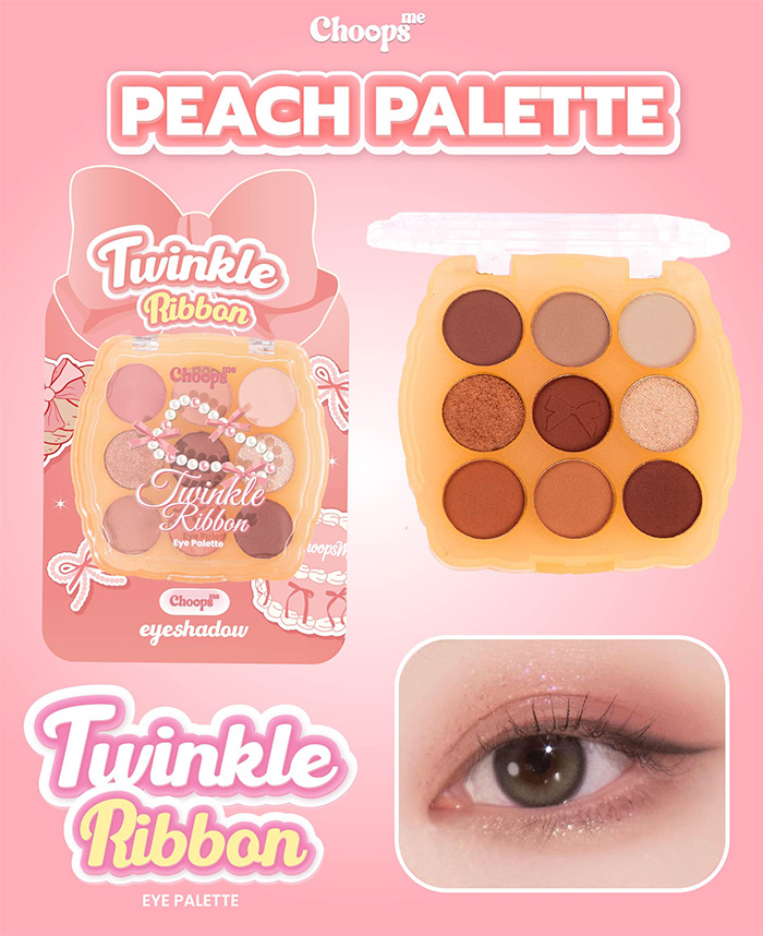 พาเลตอายแชโดว์ Choops Me Twinkle Ribbon Eyeshadow Palette พาเลตอายแชโดว์ Choops Me Twinkle Ribbon Eyeshadow Palette