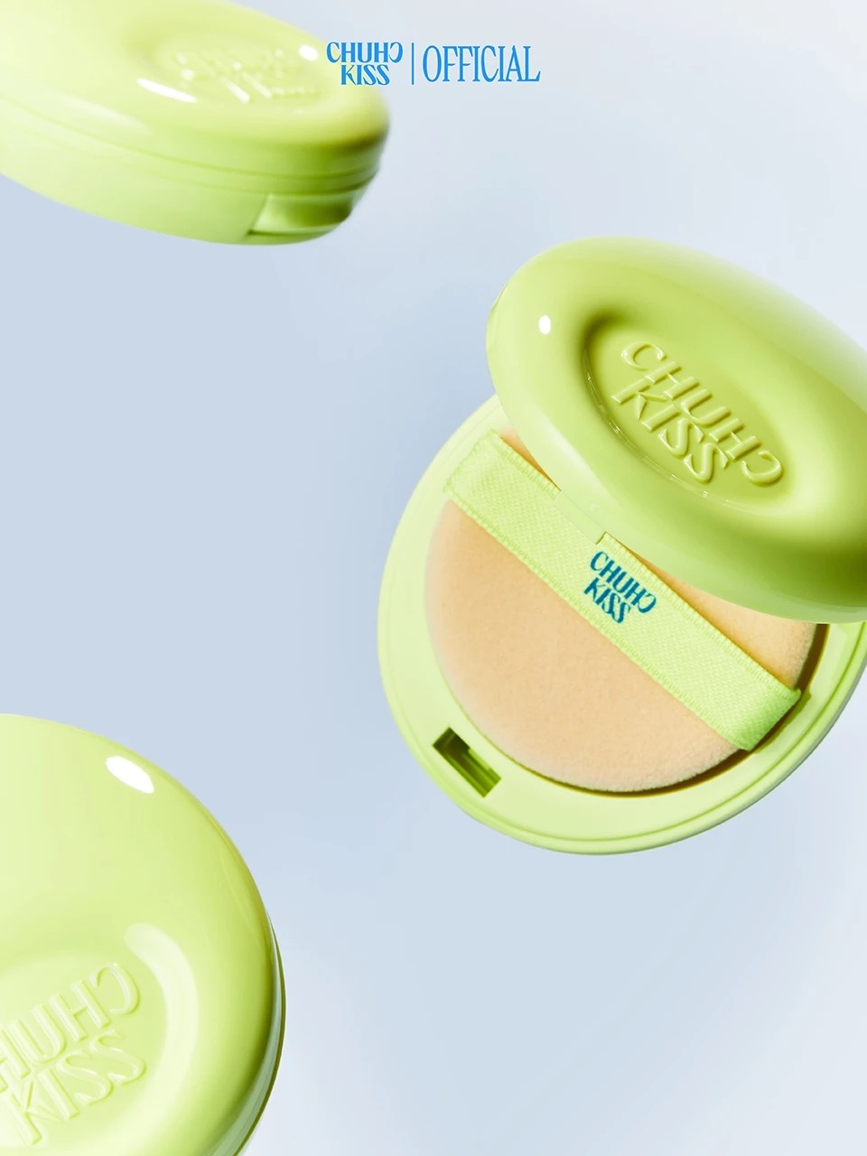 แป้งอัดแข็งผสมรองพื้น CHU CHU KISS I Diamond HD Compact Powder