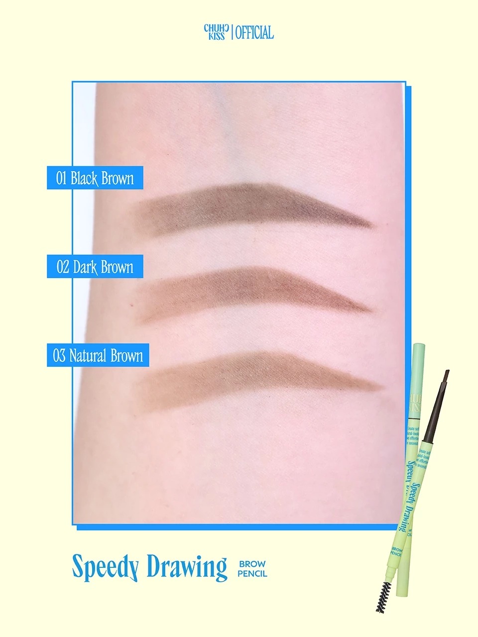 ดินสอเขียนคิ้ว CHU CHU KISS I Speedy Drawing Brow Pencil