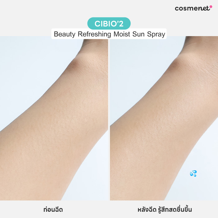 สเปรย์กันแดดสูตรรีเฟรชชิ่ง CIBIO'2 Refreshing Moist Sun Spray SPF50+ PA+++
