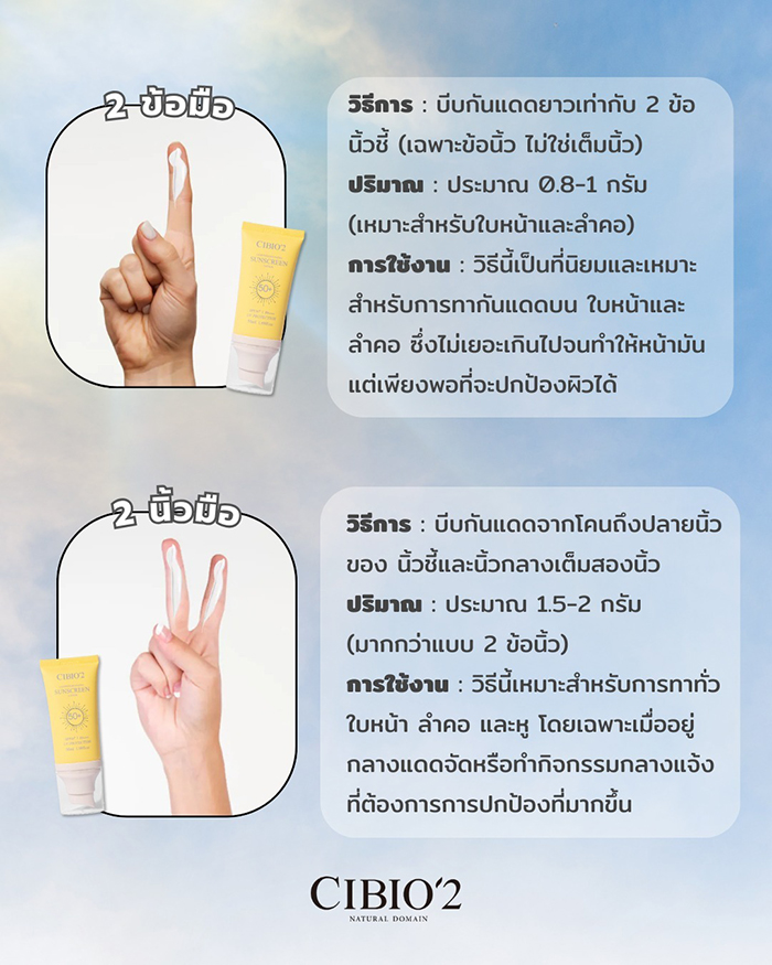 ครีมกันแดด CIBIO'2 Lightweight Facial Sunscreen Lotion