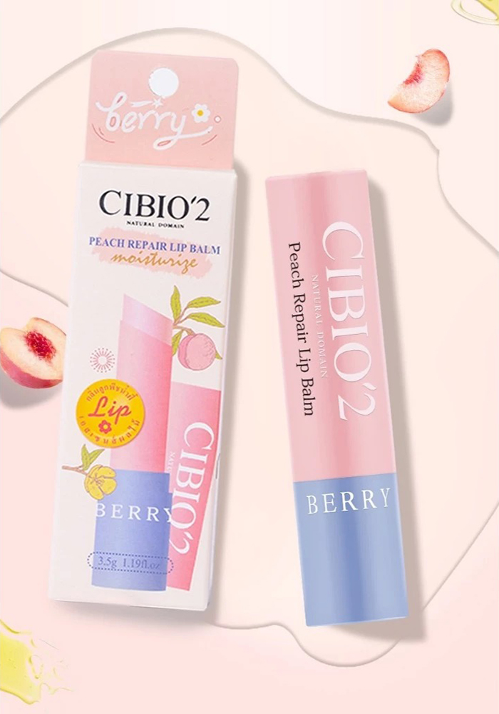 ลิปบาล์ม CIBIO'2 Peach Repair Lip Balm