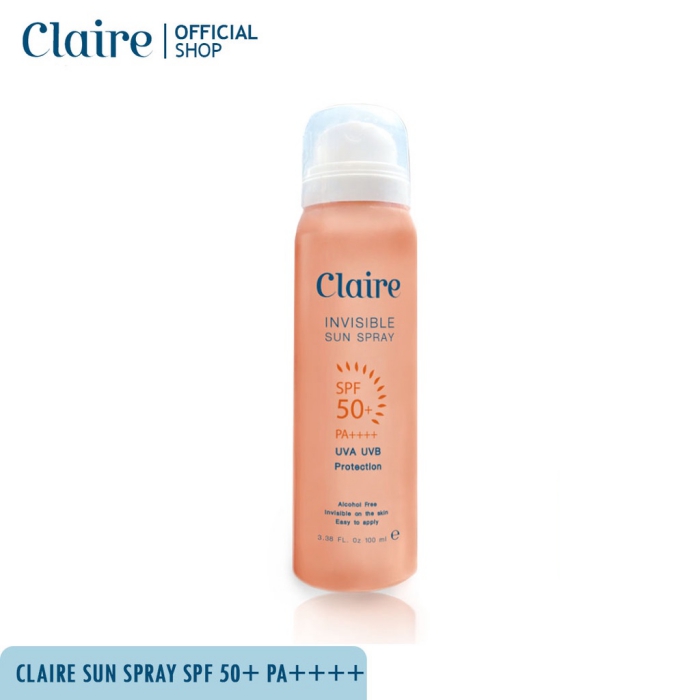 สเปร์ยกันแดด Claire Skin Invisible Sun Spray SPF50+ PA++++