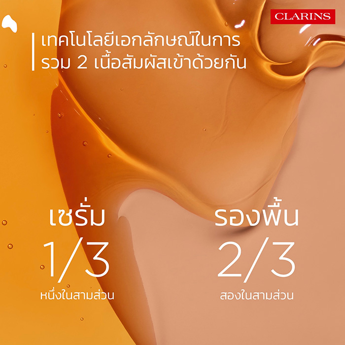 รองพื้นเซรั่ม Clarins Double Serum Foundation รองพื้นเซรั่ม Clarins Double Serum Foundation