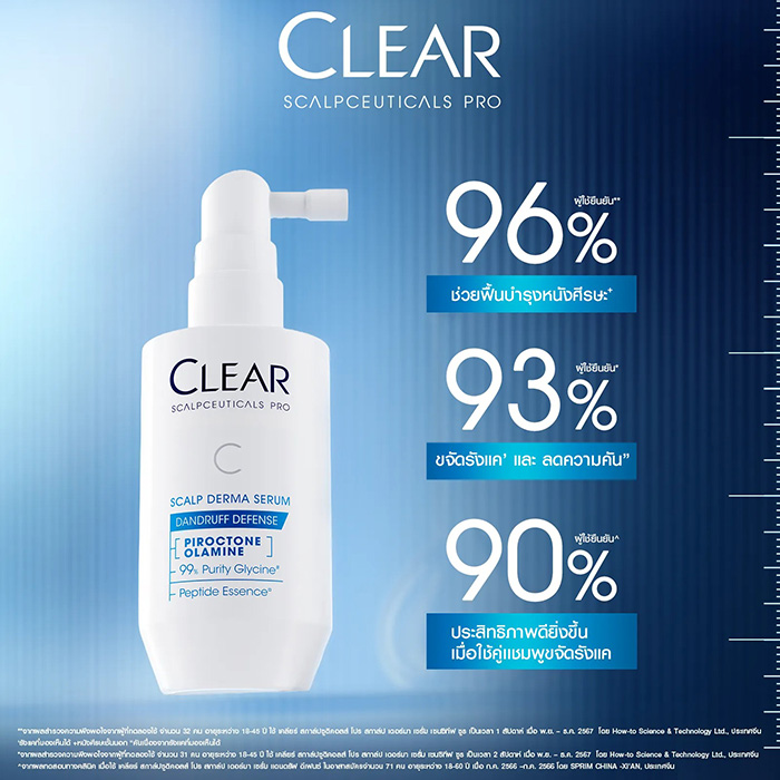 เซรั่มบำรุงหนังศีรษะและเส้นผม Clear Saclpceuticals Pro Scalp Derma Serum Dandruff Defense