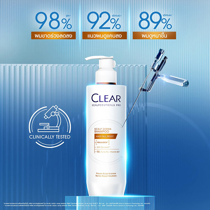 แชมพูลดผมร่วง Clear Saclpceuticals Pro Scalp Derma Shampoo Hair Fall Resist แชมพูลดผมร่วง Clear Saclpceuticals Pro Scalp Derma Shampoo Hair Fall Resist
