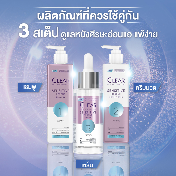 แชมพู Clear Scalpceuticals Shampoo Sensitive Rescue