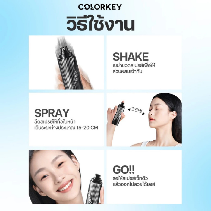 เซ็ตติ้งสเปรย์ COLORKEY Airy Soft Matte Makeup Setting Spray