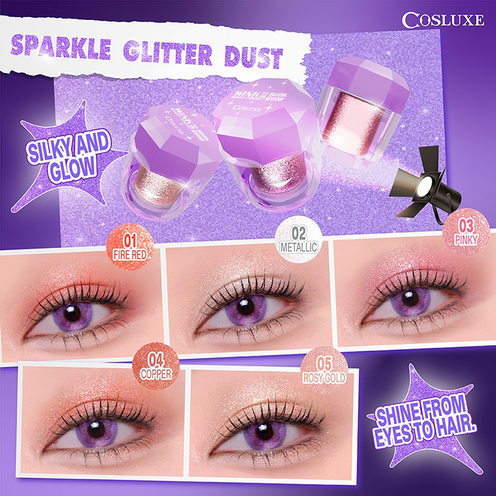 อายแชโดว์กลิตเตอร์ Cosluxe Wink To The Blink Blink-Bunny Pocket Sparkle Glitter Dust