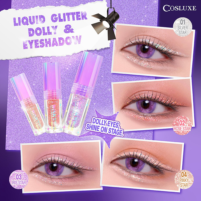 อายแชโดว์กลิตเตอร์ Cosluxe Wink To The Blink Blink Super Star Liquid Glitter Dolly & Eyeshadow