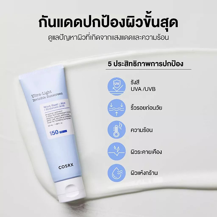 กันแดด COSRX Ultra-Light Invisible Sunscreen