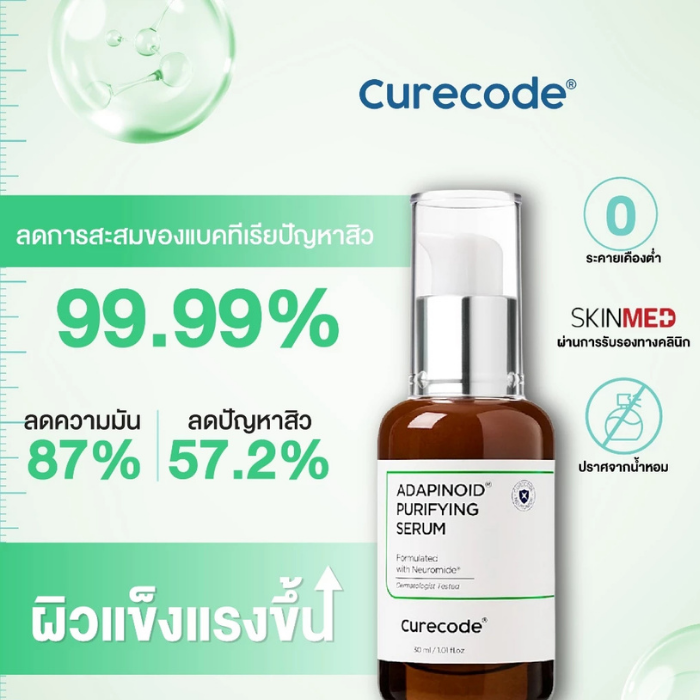 เซรั่มเรตินอยด์ Curecode Adapinoid Purifying Serum เซรั่มเรตินอยด์ Curecode Adapinoid Purifying Serum
