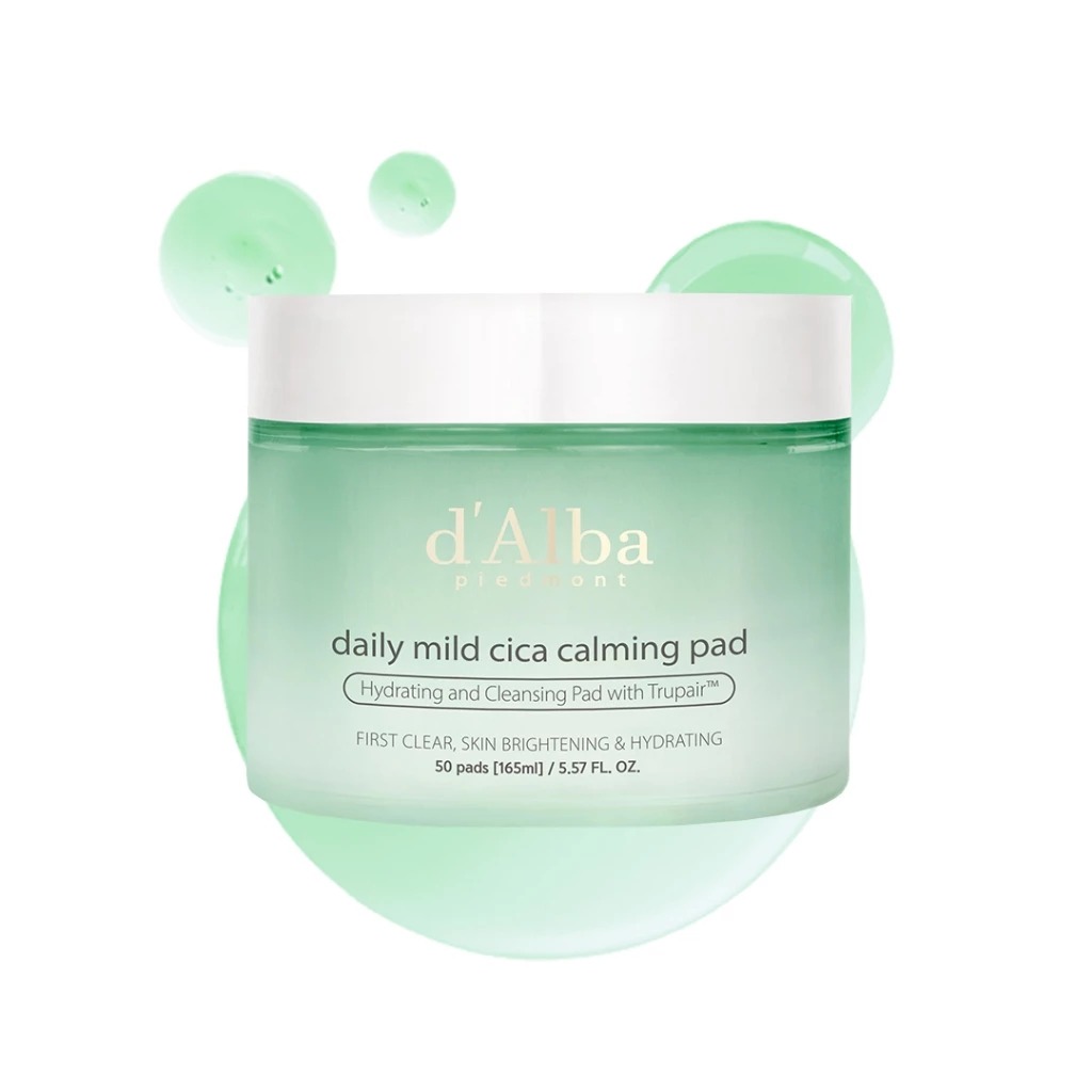 แผ่นโทนเนอร์บำรุงผิว d'Alba Daily Mild Cica Calming Pad