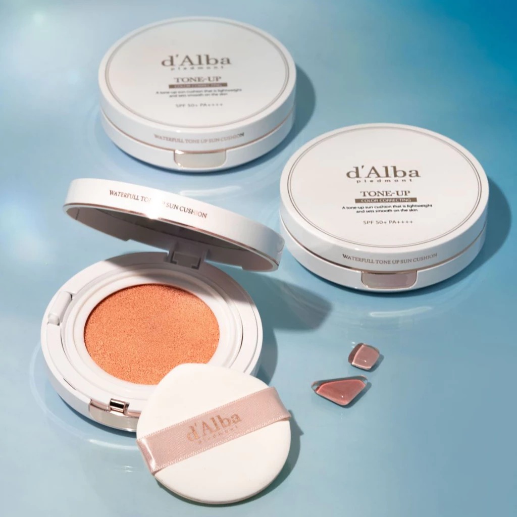 คุชชั่นกันแดด d'Alba Waterfull Tone-Up Sun Cushion SPF 50+ PA++++