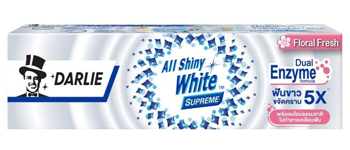 ยาสีฟัน Darlie Toothpaste All Shiny White Supreme Enzyme Floral Fresh