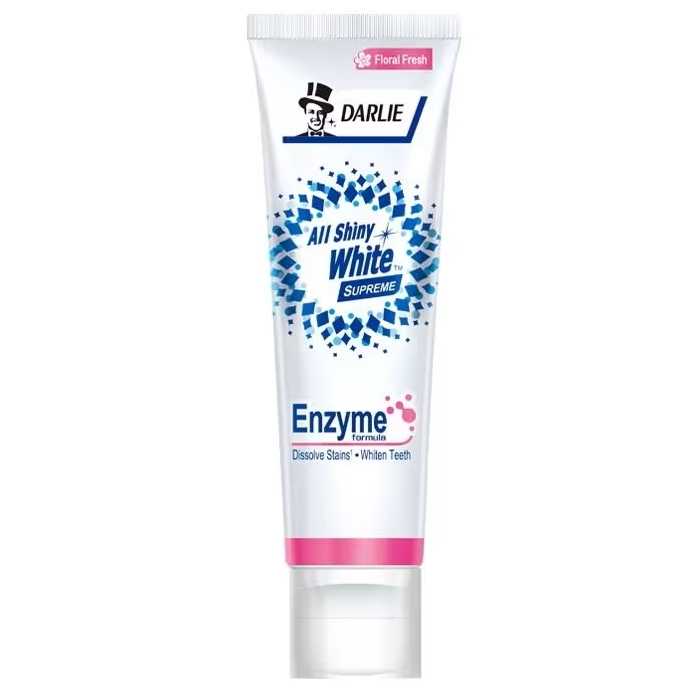 ยาสีฟัน Darlie Toothpaste All Shiny White Supreme Enzyme Floral Fresh