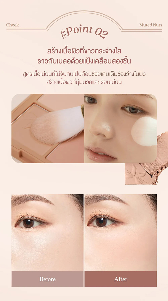 บลัชออน dasique Muted Nuts Collection