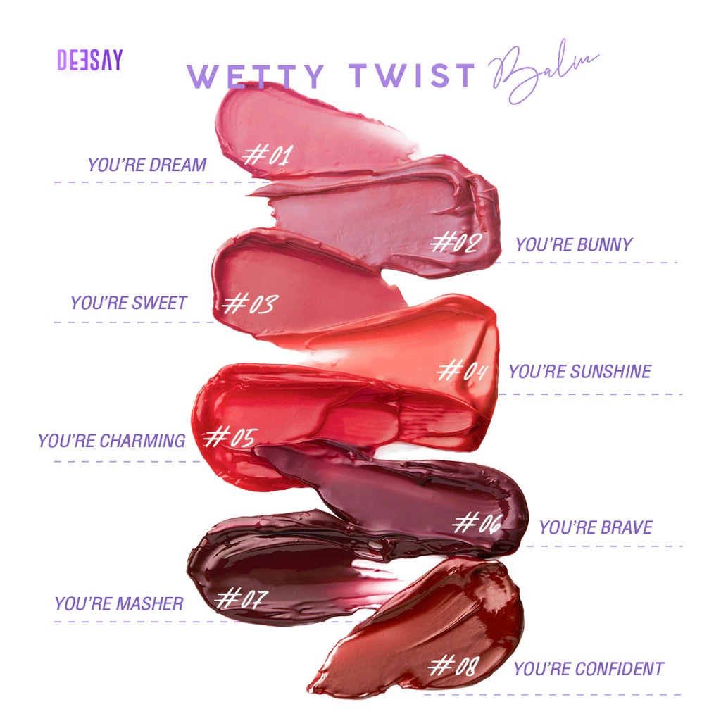 ลิปบาล์มแท่งม่วง DEESAY Wetty Twist Lip Balm