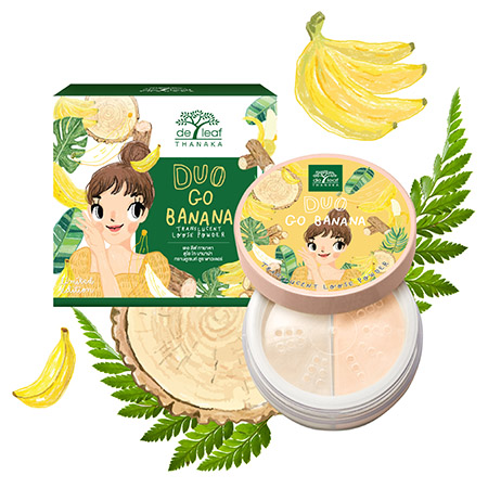 De Leaf Thanaka Duo Go Banana Translucent Loose Powder