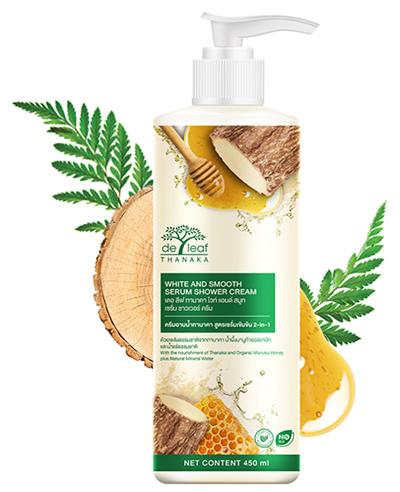 De Leaf Thanaka White and Smooth Serum Shower Cream